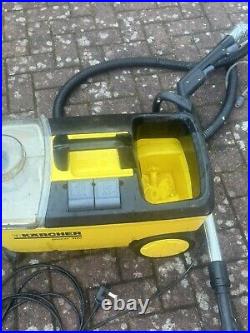 Karcher puzzi 100 carpet cleaner with floor tool and upholstery tool Power On