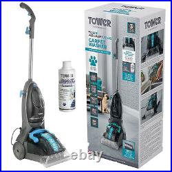 Tower AQUAJETPLUS Carpet Washer TCW5 Allergen Removal Lightweight Blue/Grey